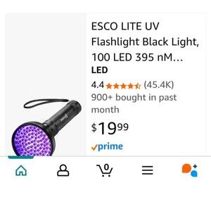 UV Flashlight 100 LED 395nm - Blacklight for Pet Stains, Bed Bugs And More!